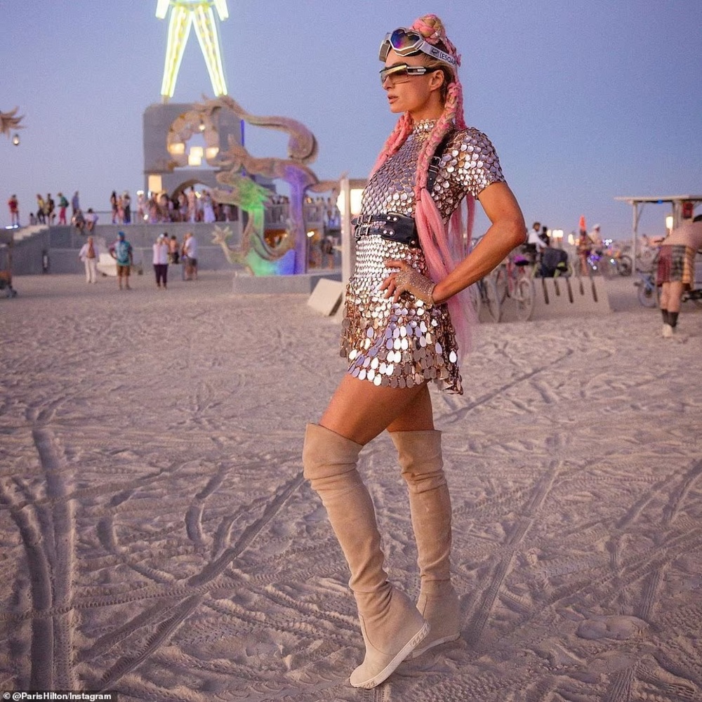 Paris Hilton Burning Man Sequin Dress